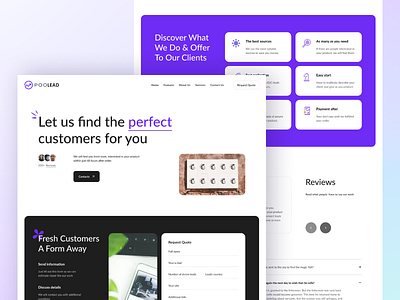 Landing Page For Selling Lead Generation Services landing page lead ui ux white