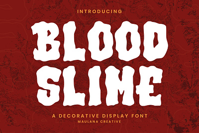 Blood Slime Decorative Display Font 3d animation branding font fonts graphic design logo motion graphics nostalgic ui