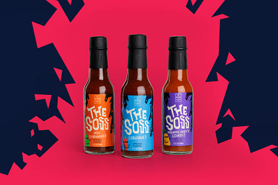 The Soss - Package Design branding hot hot sauce illustration logo packaging