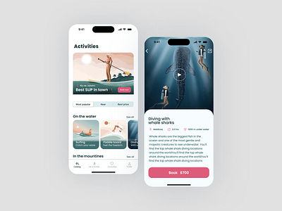 Travel Agency mobile app app design ux