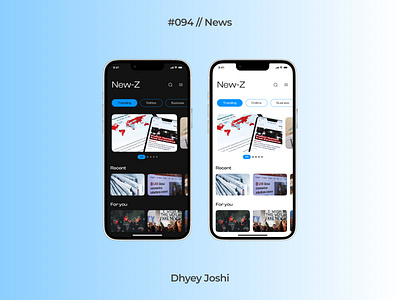 Day 094 - News 094 100daysofui branding challenges community dailyui design figma illustration ios iphone logo mobile news ui ux website