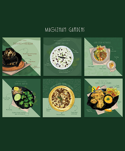 Posters for Magizham Gardens branding graphic design poster