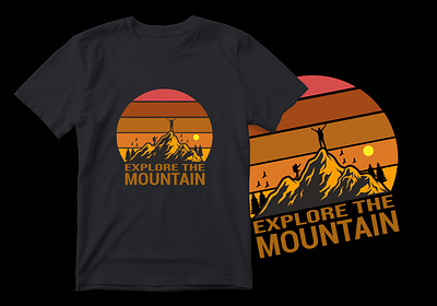 Mountain T-shirt Design adventure branding design graphic design illustration modern t shirt mountain mountain t shirt mountain t shirt design t shirt design vector
