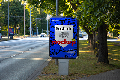 Collection of 5 Free Rostock Street Mockups anthracite blue poster citylight download free graphic design mockup poster psd rostock