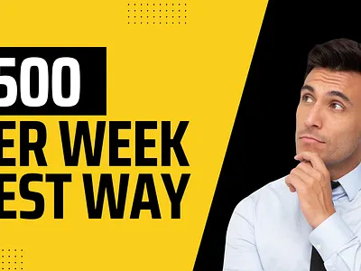 Youtube thumb for how to make 500$ per week design graphic design illustration thumb