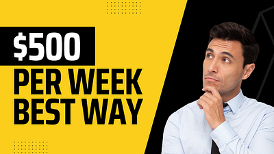 Youtube thumb for how to make 500$ per week design graphic design illustration thumb