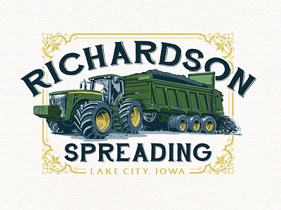 Tractor logo/illustration branding corn drawing farm farming graphic design illustration iowa johndeere logo screenprint tractor