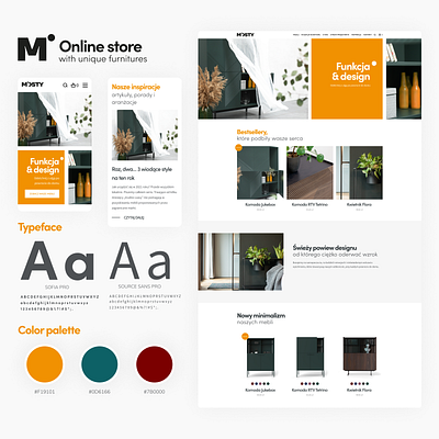 Web design for online furniture store branding design furniture graphic design home page product page shop store typography ui web webdesign www