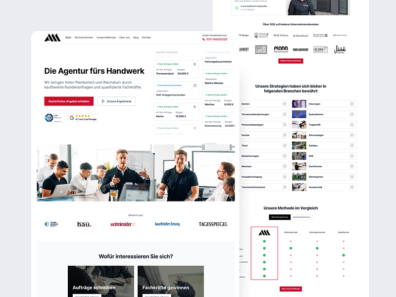 ❤️ Website Relaunch for Agency A&M Unternehmerberatung agency craft landingpage ui ux webdesign webflow