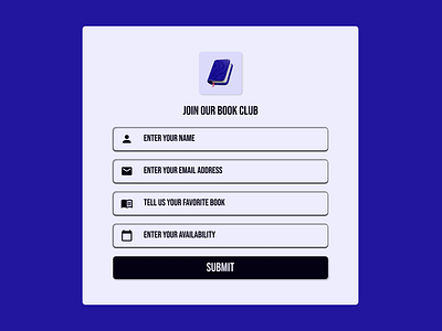 Form book club dailyui form join sign up ui uidesign