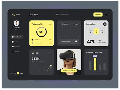 Dashboard UI - Rebound Shot | Build 2.0 - Day 03 dailyui dashboard database metrics product design ui uiux