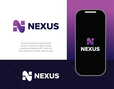 Nexus logo, Modern logo, Letter logo app brand idantity brand identity branding branding design design gradient logo icon letter logo logo modern logo n logo