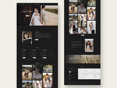 Photographer Personal website Landing page about photographer branding design landing page location logo modern design photo photographer portfolio price ui uiux ux website