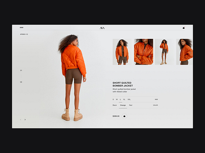 Product Page AVA Clothes Store cart checkout clean design digital e commerce ecommerce interface online store product product page shop store ui ux web web design website