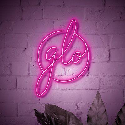 Glo Neon Sign Inspired Logo branding design digital art digital illustration graphic design illustration logo