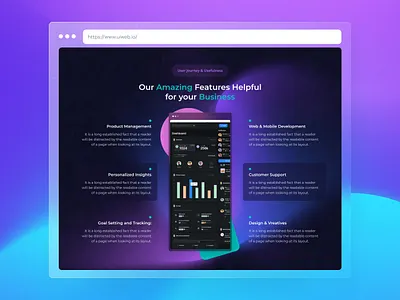 UiSection - Features features landing page purple ui ui section features ui ux uisection web design web design features