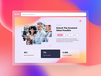 UiSection - Features design landing page purple red ui ui ux web design web design features