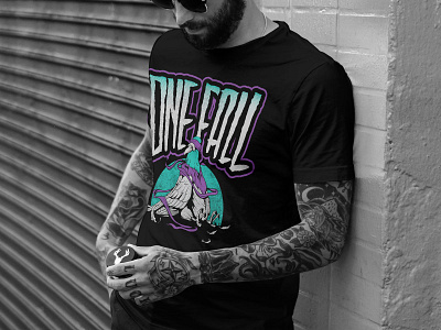 One Fall Shirt Design band blindfold illustration merch music pigeon punk