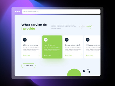 UiSection - Services design features green section landing page services ui ui section ui ux web design