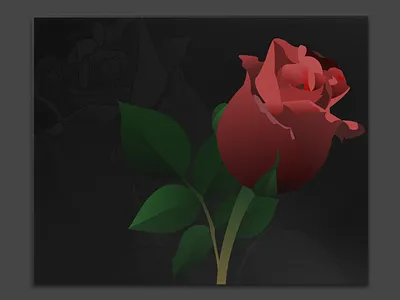 Rose dark theme design figma illustration rose