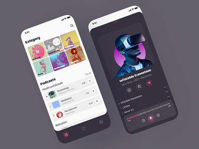 Mobile Music App app design figma interface ios minimal mobile mobileapp music ui ux