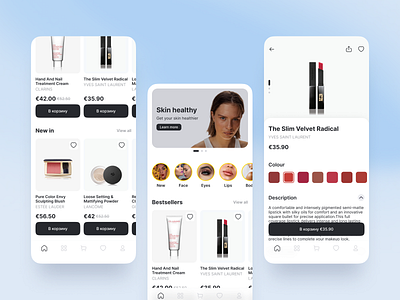 Cosmetics Mobile App app app design cosmetics ui design ios app mobile mobile app design mobile ui ui