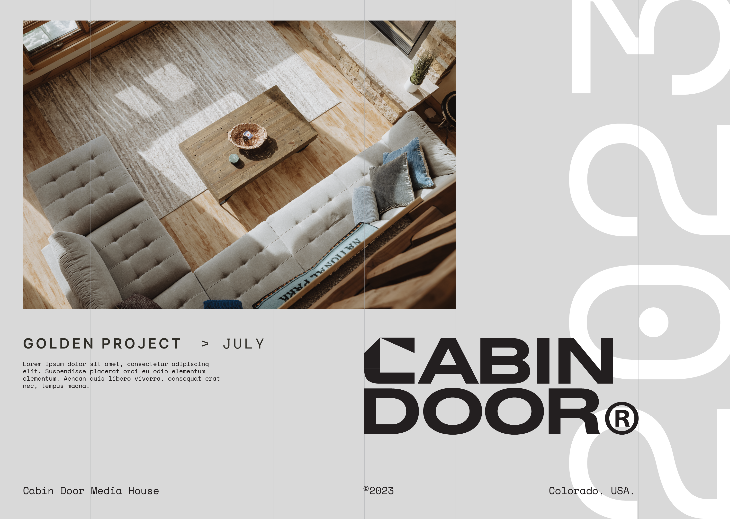 Cabin Door Media House Logo/Brand architect logo branding clean clean logo colorado colorado agency design logo minimal minimal logo modern logo photographer logo simple logo typography