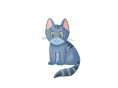 Cat's life. Cute cat illustration in cartoon style. 1 cartoon cat character children cute design illustration logo photoshop procreate raster