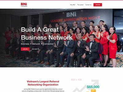 BNI Landingpage design ui ux web