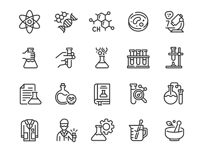 Chemical app brand chemical design icon iconography icons illustration line logo mark ui