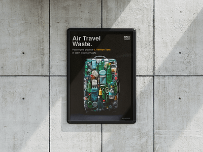 Air Travel Waste. Poster 1 air travel flight airplane branding eco ecology environment garbage graphic design green planet plastic pollution poster poster design recycling waste world