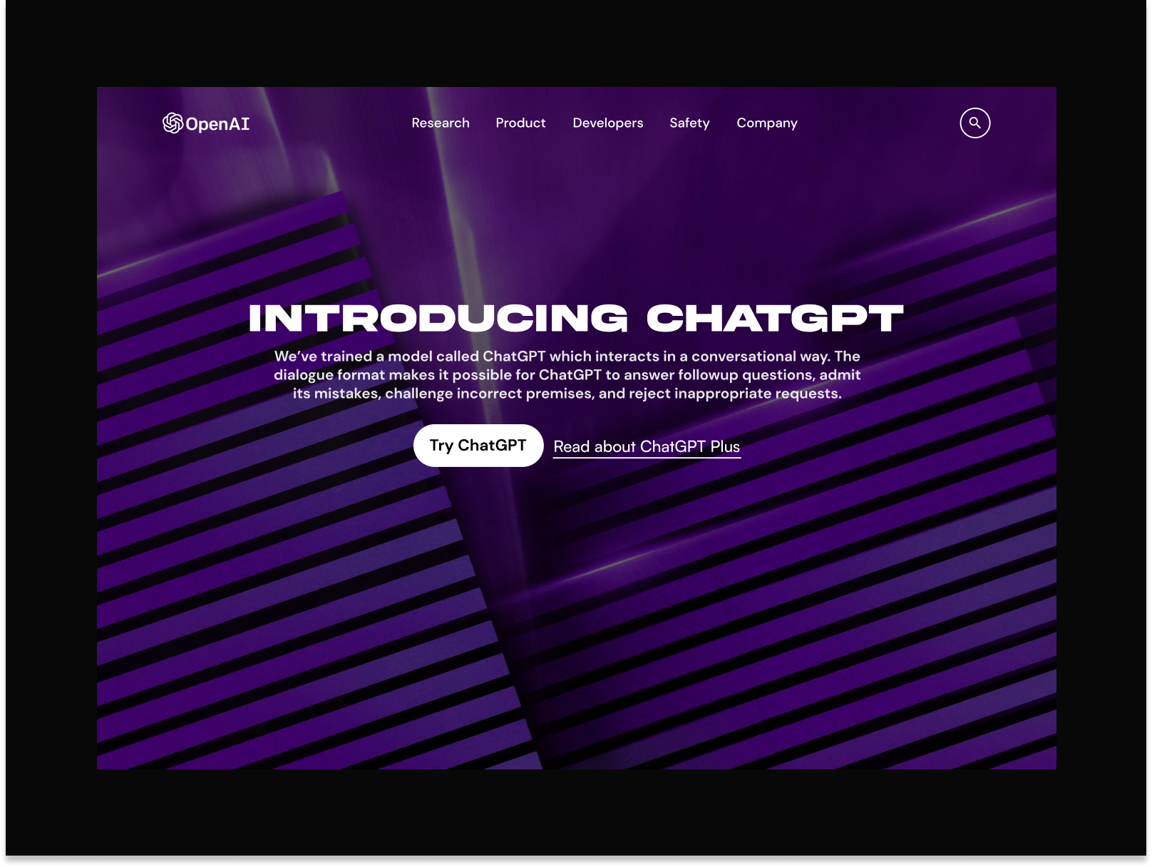Chat GPT Concept ai animation artificial intelligence chat gpt graphic design interface landing page layout motion design motion graphics ui uiux web web design website