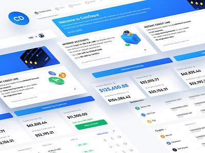 Coin Depo Dashboard btc clean design cryptochange cryptocurrency dashboard deposit eth finance investment microcredit services simple solution ui user experience ux