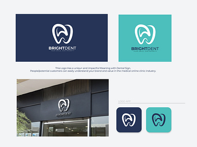 Introducing the captivating 'BrightDent' dental branding logo! best design graphic design professional top
