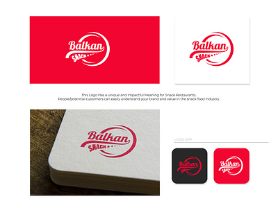 Introducing the mouthwatering 'Balkan Snack' food branding logo! best design cuisine delicious top