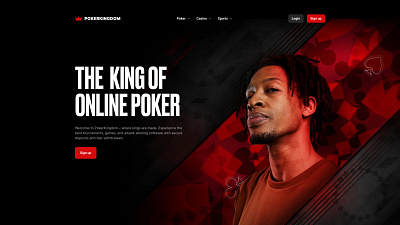 Online poker landing page graphic design landingpage minimal poker ui userexperience userinterface ux web webdesign