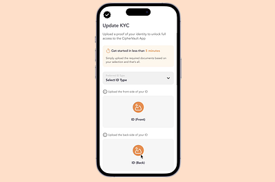 FINTECH KYC Flow with goal to reduce number of clicks app figma fintech mobile app mobile app design ui uiux