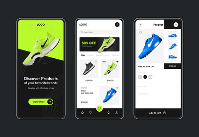 UI Design for a Shoe Stocked app branding graphic design ui ui design web design
