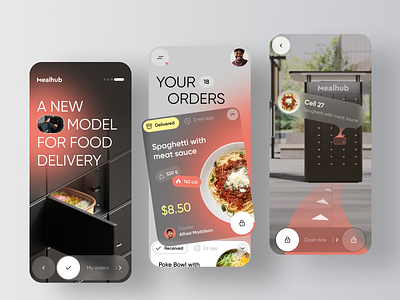Mealhub - Food Delivery Made Easy app app design convenience delivery food foodtech ios mobile online order service tech uxdesign