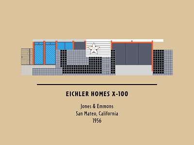 Eichler X-100 Minimalist Vector Illustration (MOD-icon) california eichler house drawing icon illustration mid century modern minimalist modern architecture vector vector art vector illustration