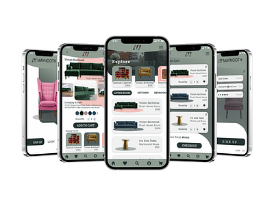 Maynooth Furniture - eCommerce App branding ecommerce modern product design uiux visual desgn