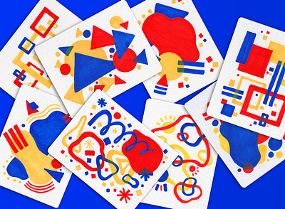 Shapes / Illustrated Card Game card game cards design illustration print design