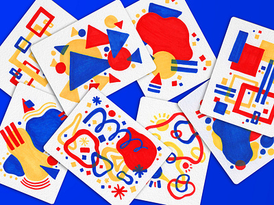 Shapes / Illustrated Card Game card game cards design illustration print design