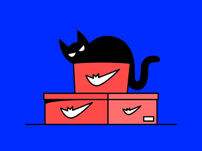 BTMN x Nike batman box cat character design hype illustration lifestyle lines nike playing sneakerhead sneakers trainers vector
