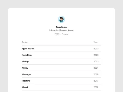 Portfolio apple designer development engineer interaction design minimal modern portfolio product design ui uiux ux web design webdesign website