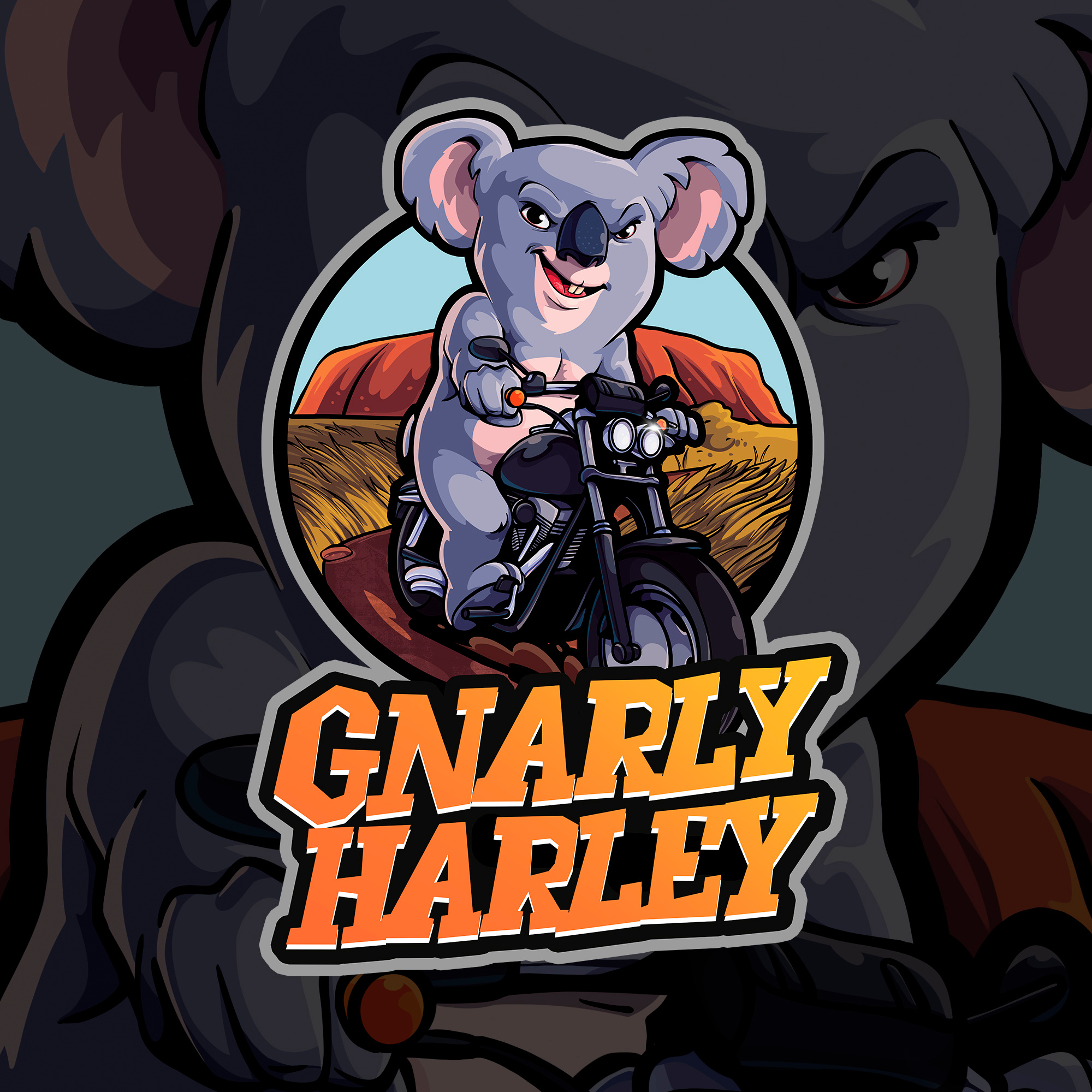 LOGO CARTON/GNARLY HARLEY art branding design design character digital art graphic design illustration logo photoshop