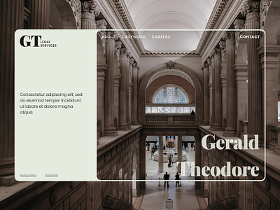 Gerald Theodore Legal Services Website branding design lawyer legal ui ux vector web website