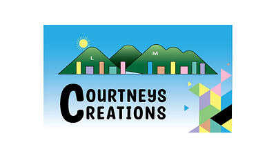 Courtney's Creations Business Cards branding design graphic design illustrator photoshop vector
