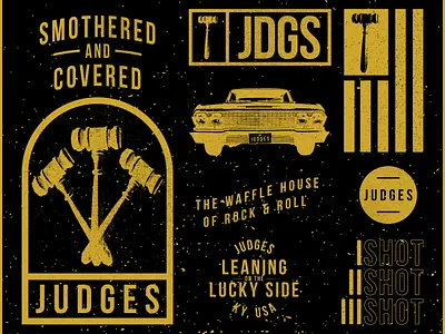 The Band Judges band logo branding cincinnati design impala judges kentucky logo logo mark rock and roll rock music vintage waffle house