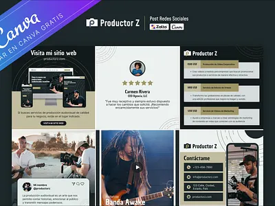 Productor Z | Plantillas Canva branding design graphic design